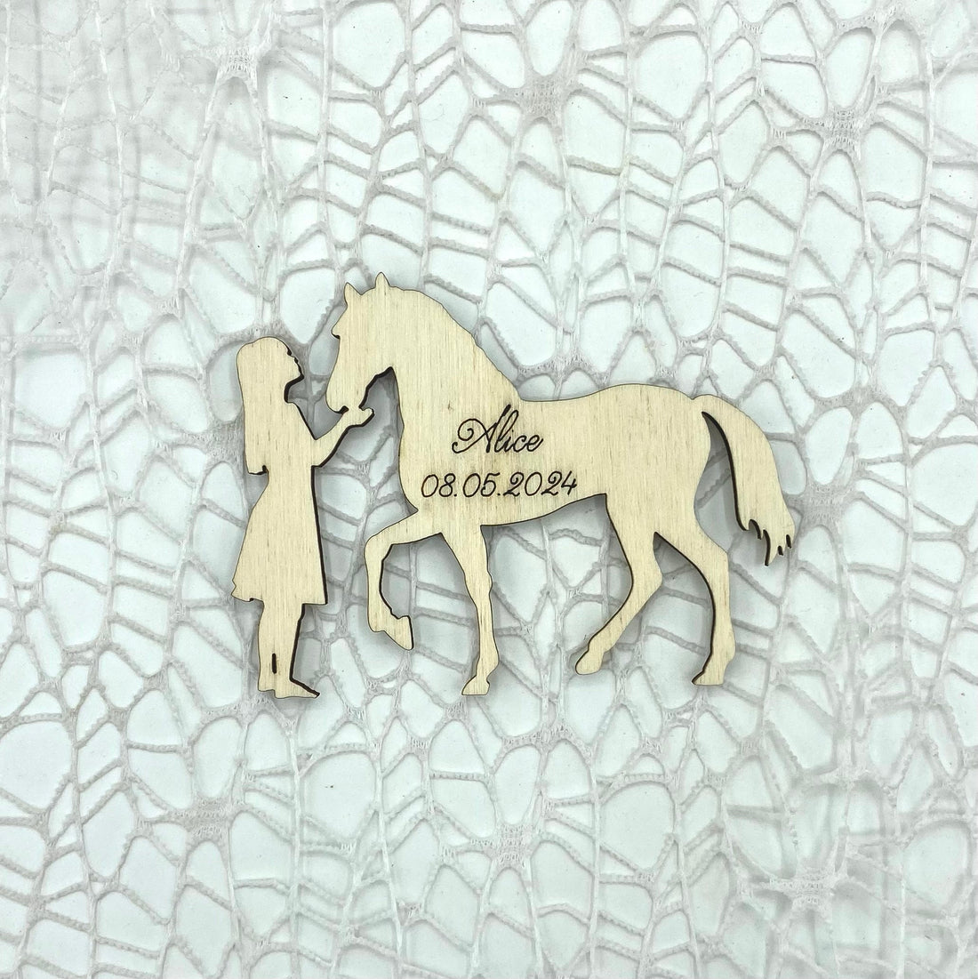 Segnaposto con bambina e cavallo Idea's Cottage