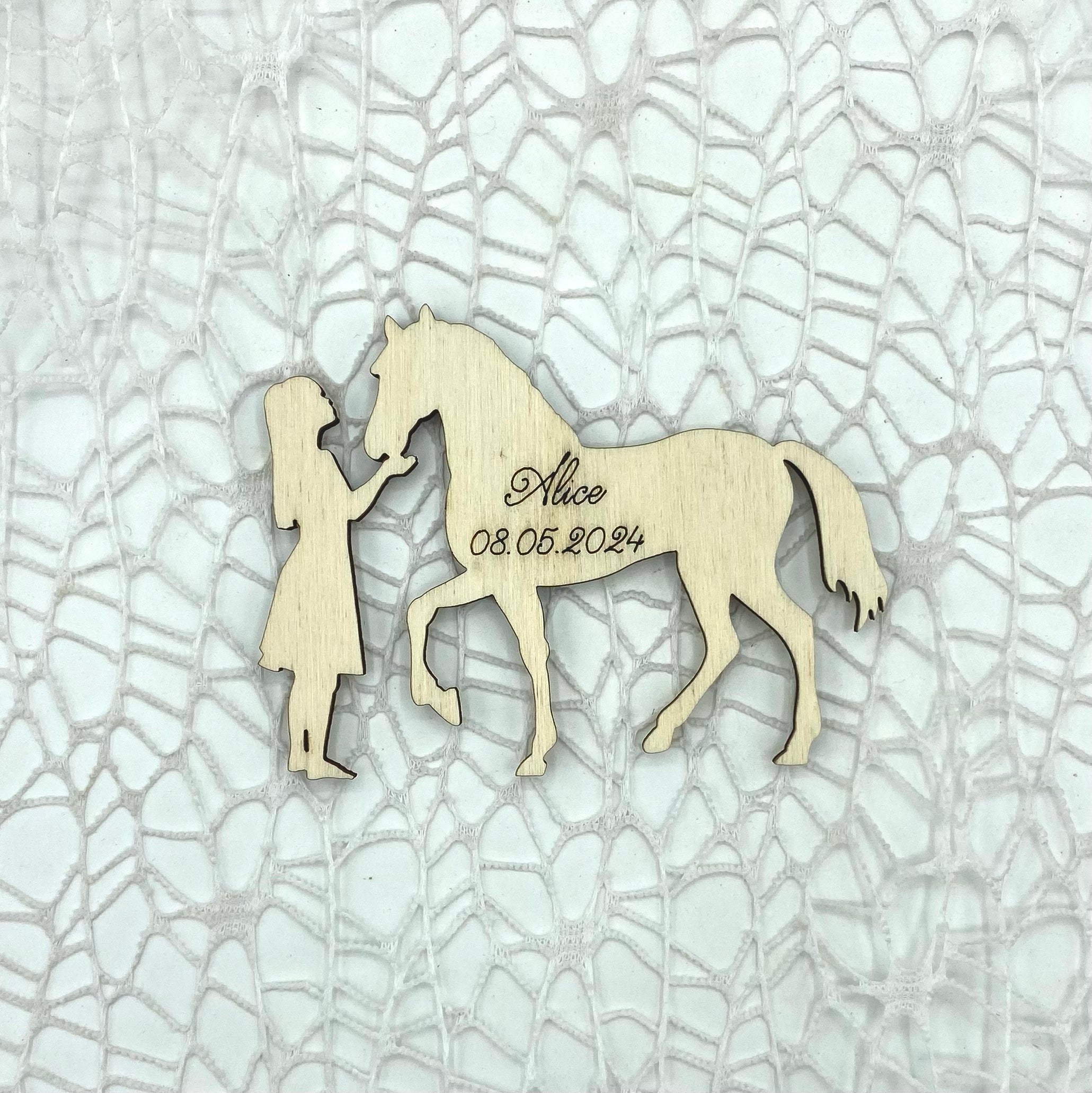 Segnaposto con bambina e cavallo Idea's Cottage