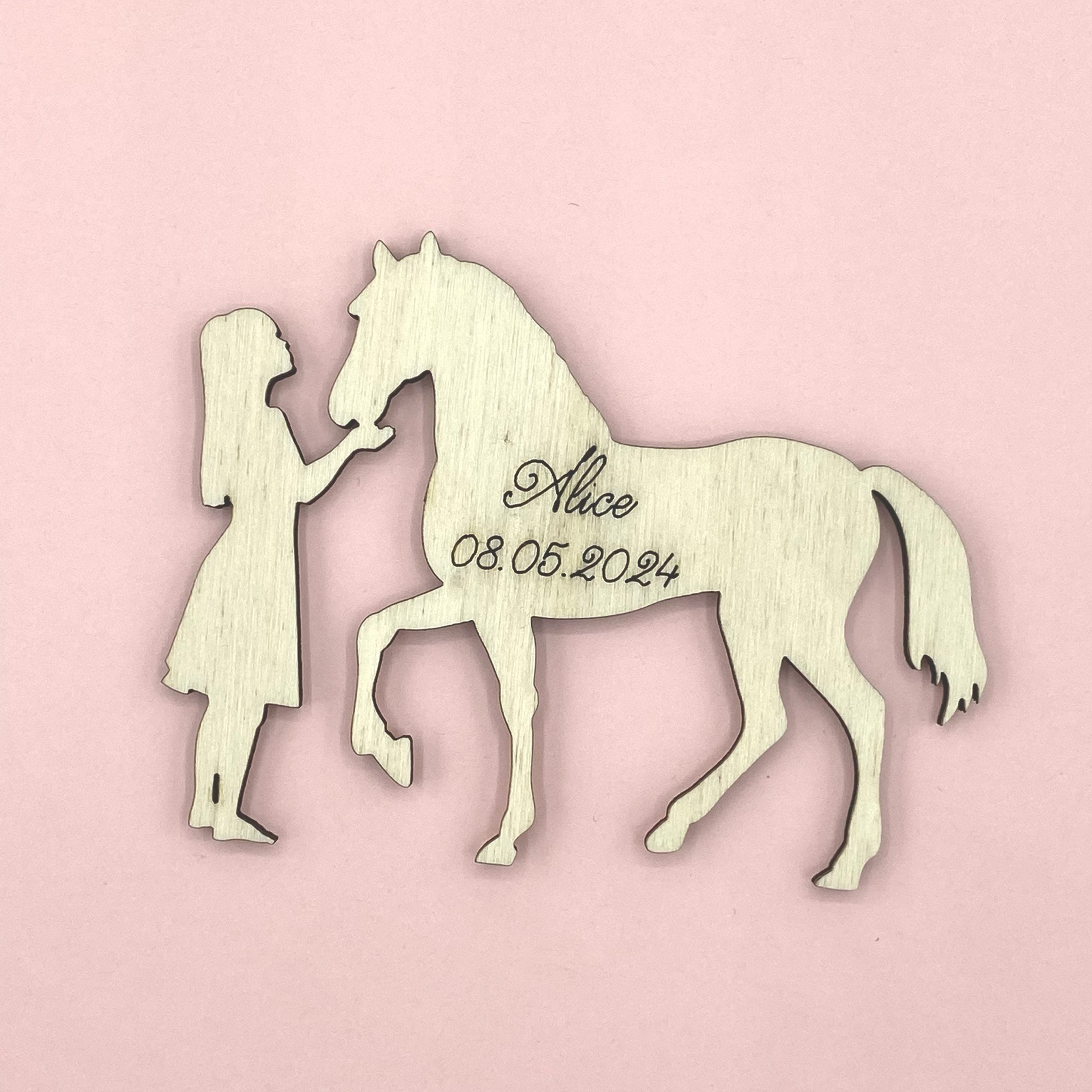 Segnaposto con bambina e cavallo Idea's Cottage