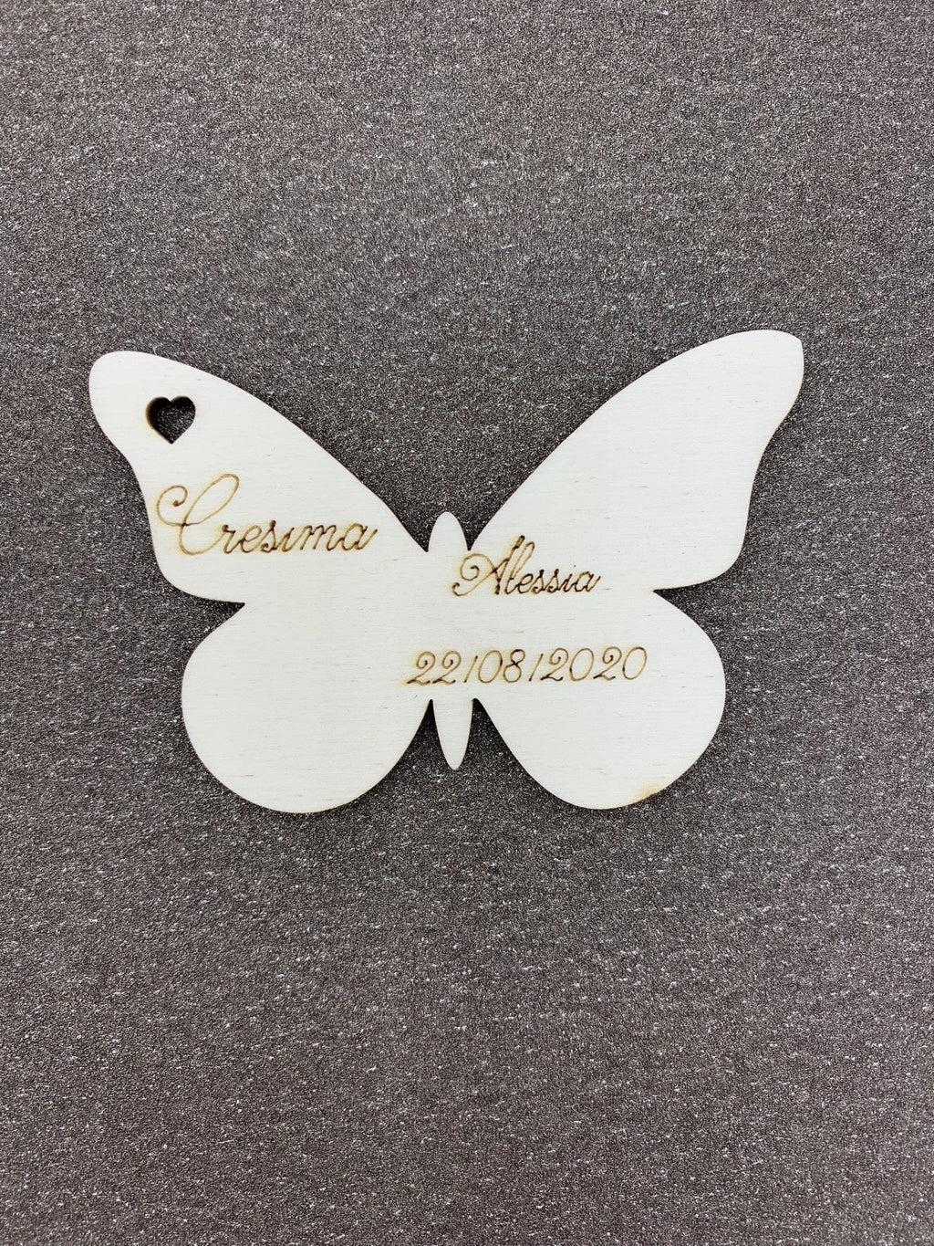 Segnaposto legno butterfly