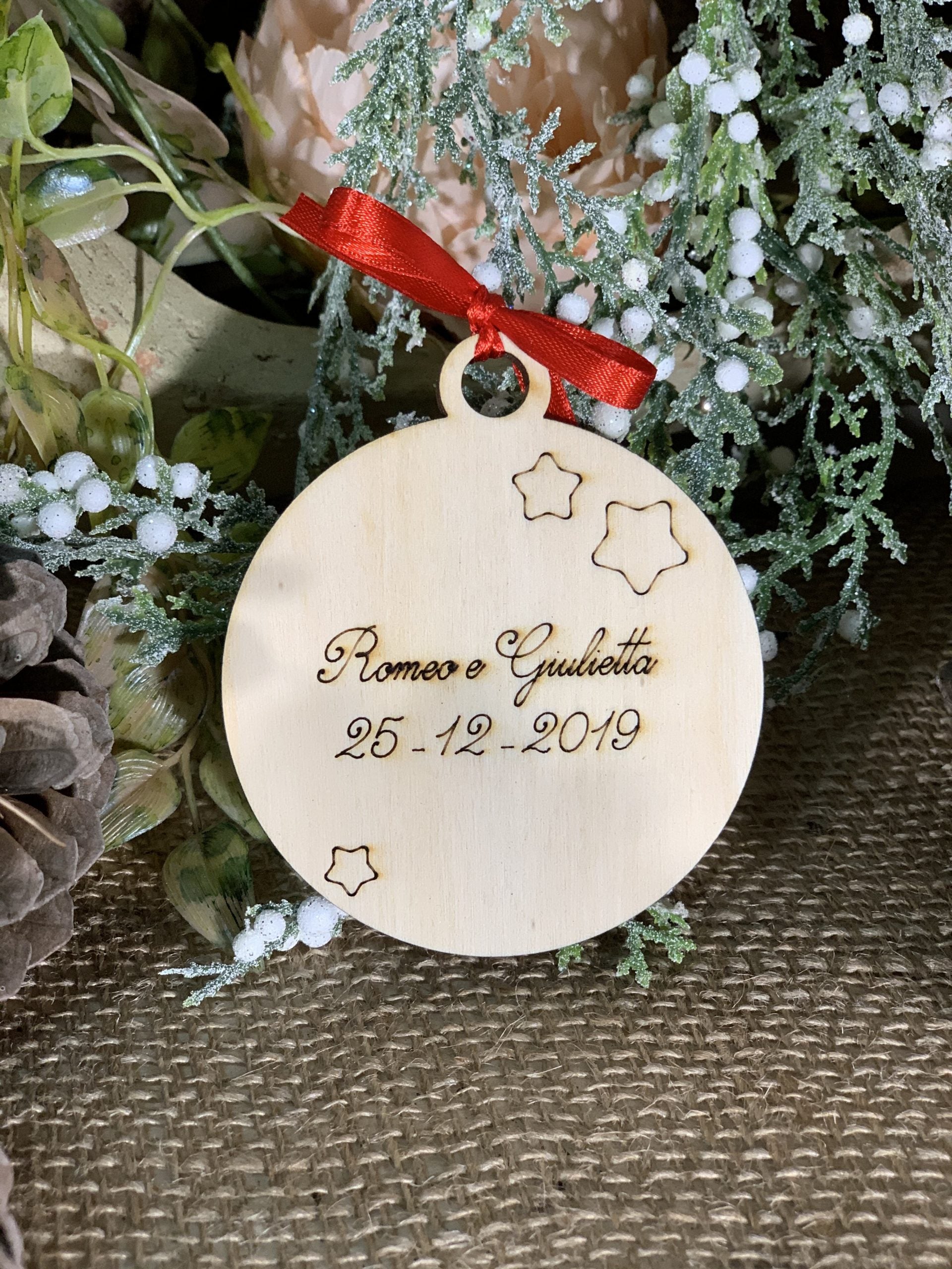 Segnaposto pallina natalizia