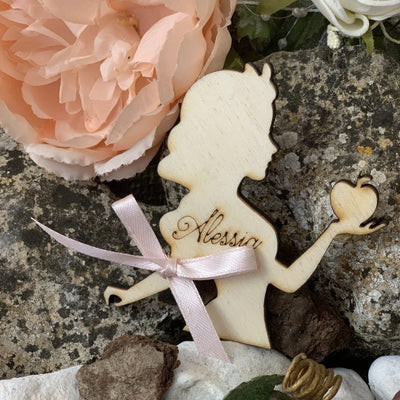 Segnaposto tema fiaba la candida principessa e la mela