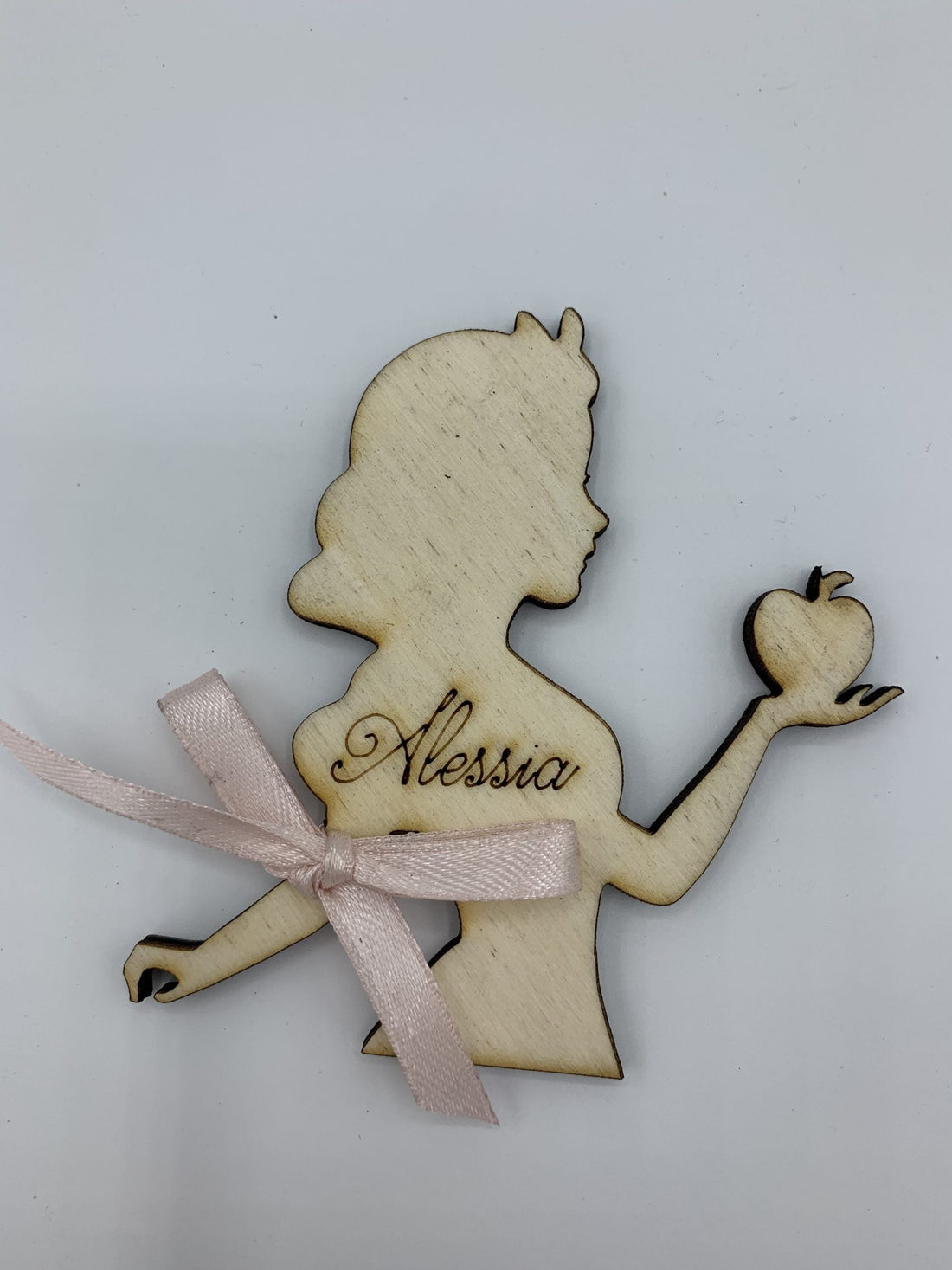 Segnaposto tema fiaba la candida principessa e la mela