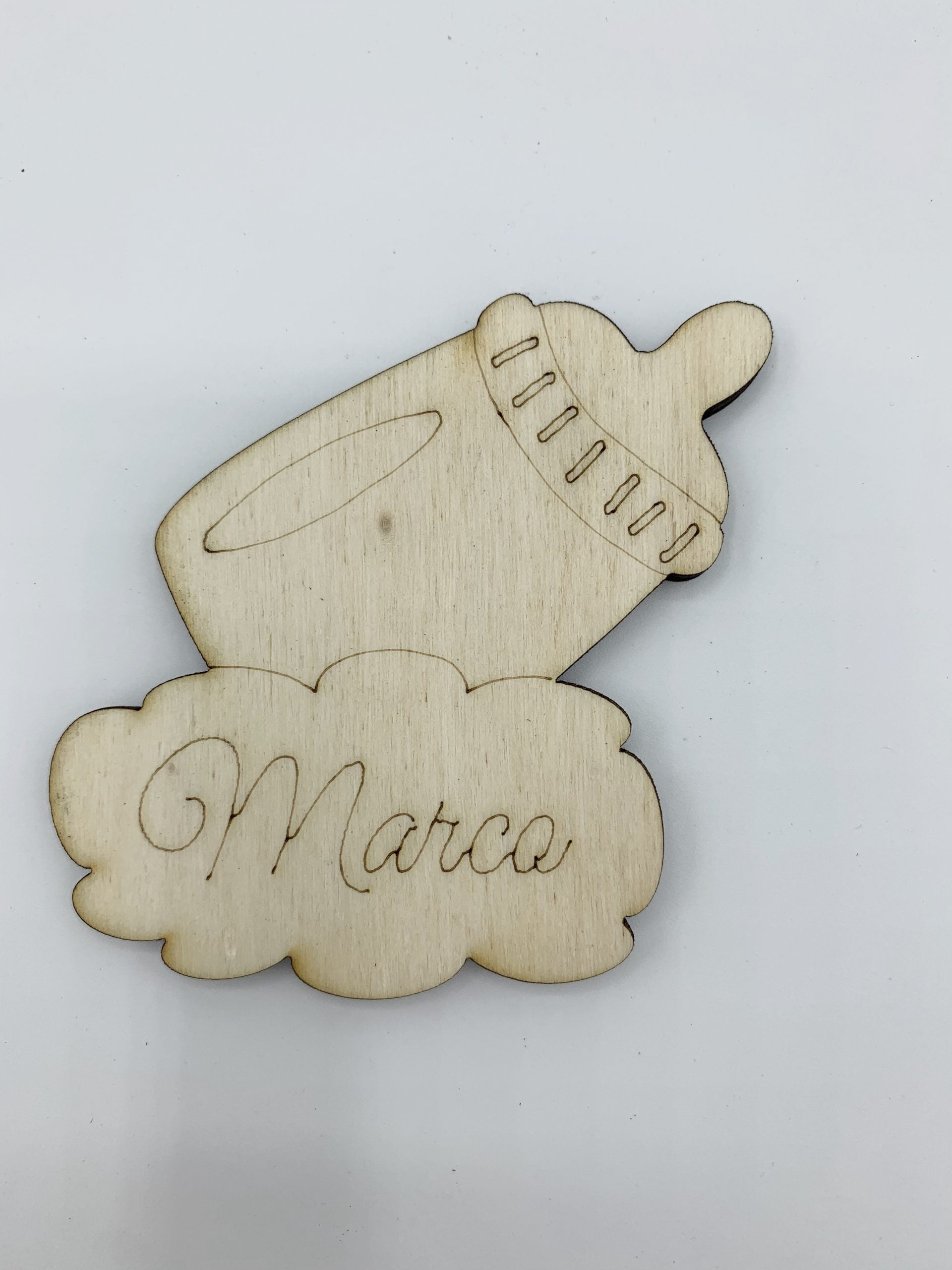 Segnaposto tema nascita/battesimo a forma di biberon 3