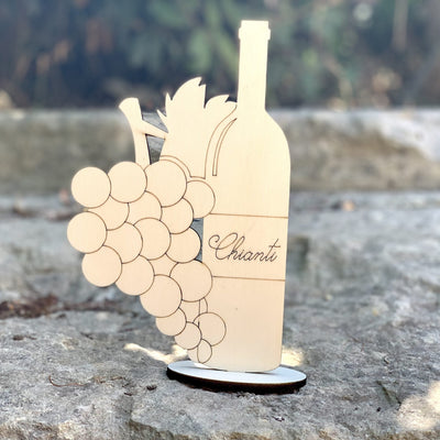 Segnatavolo Bottiglia tema vino