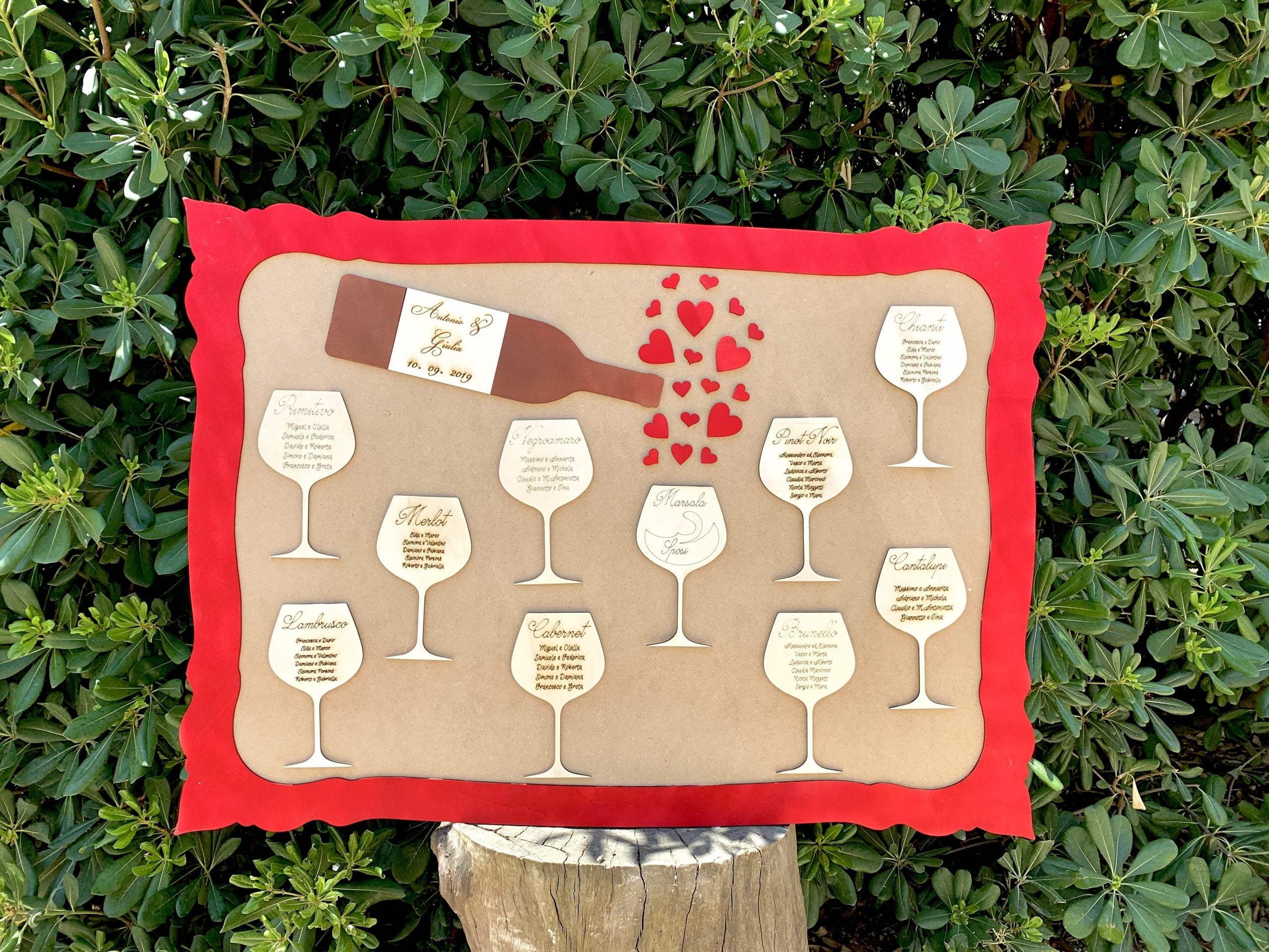 Tableau Mariage tema Vino