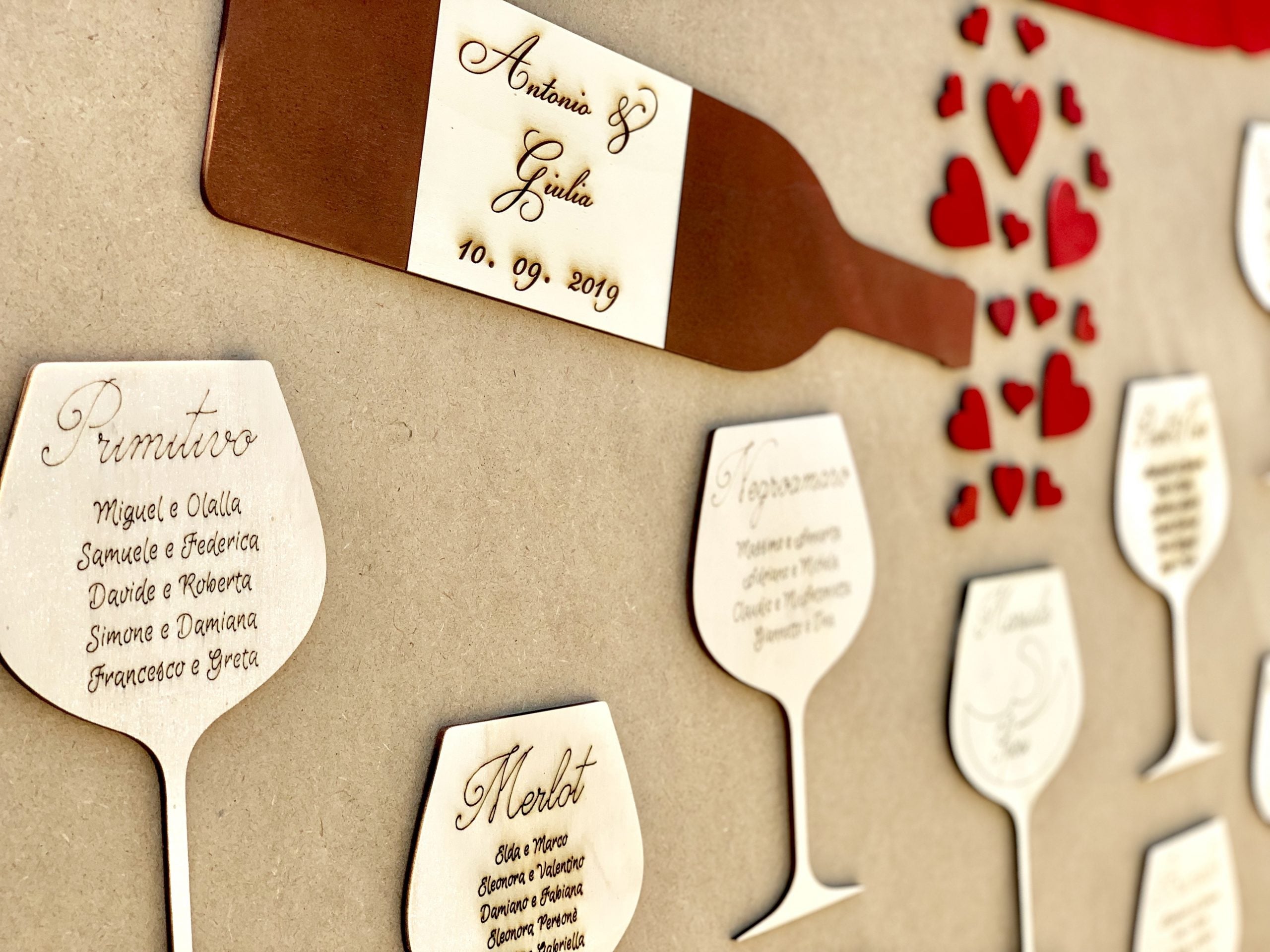 Tableau Mariage tema Vino