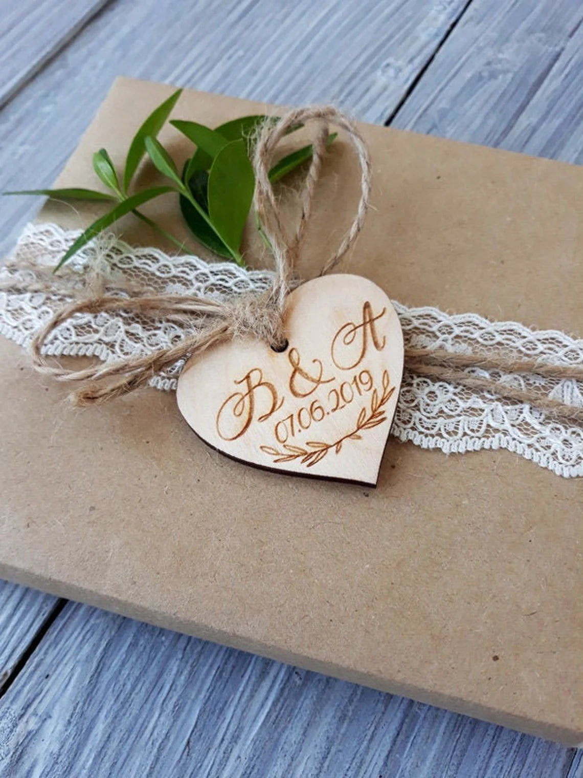 Tag bomboniere personalizzate cuore Idea's Cottage