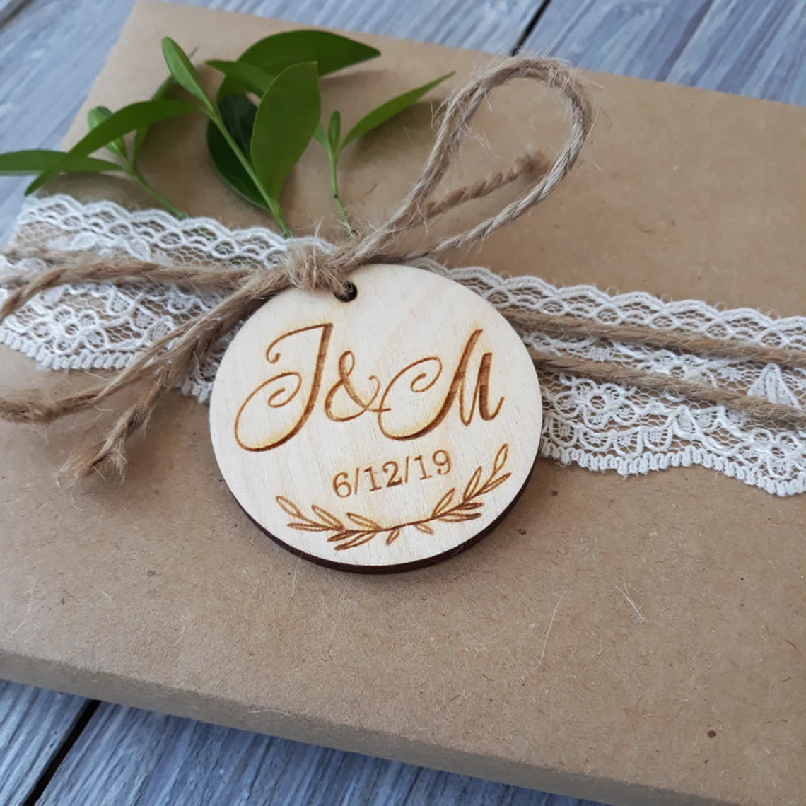 Tag bomboniere personalizzato cerchio Idea's Cottage