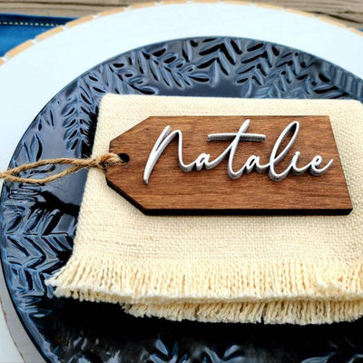 Tag regalo di Natale personalizzati, Etichette regalo in legno taglio laser Idea's Cottage