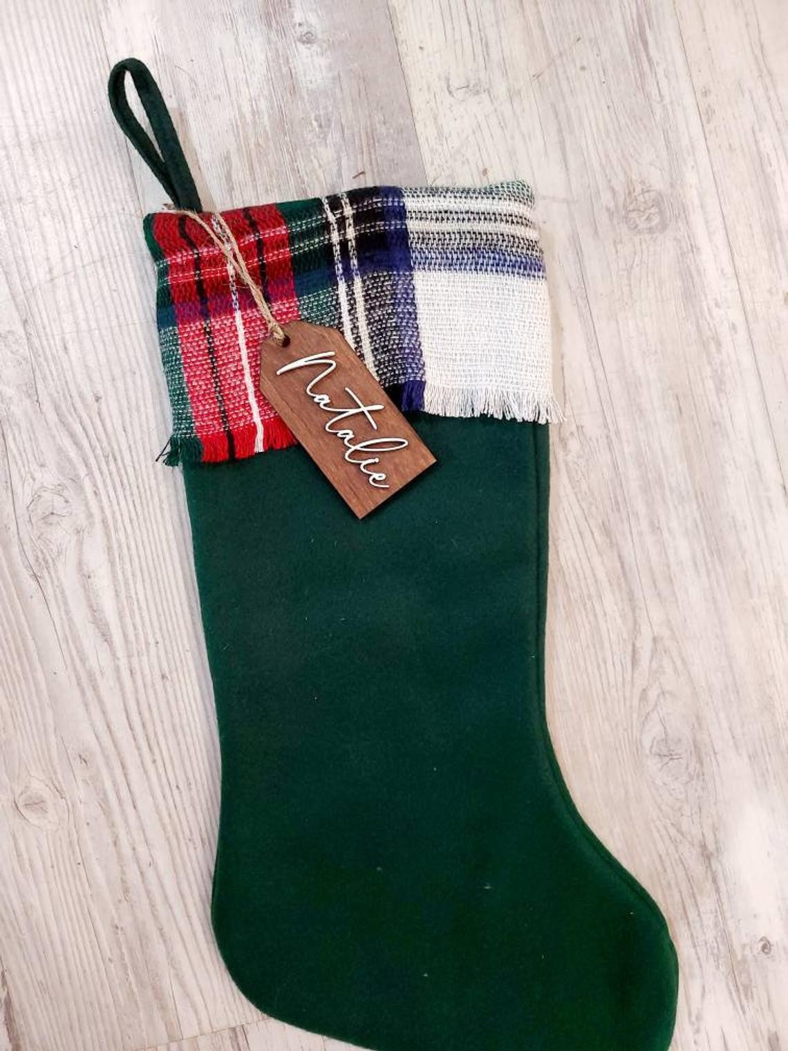 Tag regalo di Natale personalizzati, Etichette regalo in legno taglio laser Idea's Cottage