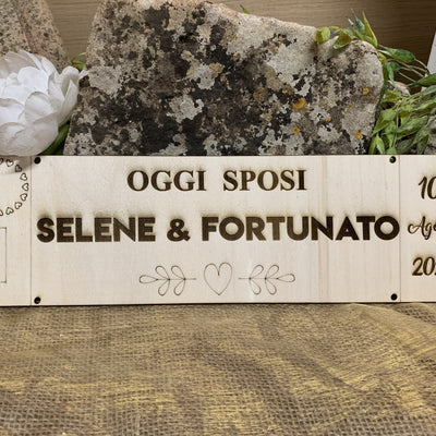 Targa Auto matrimonio personalizzata