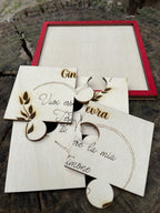 Targa Puzzle Testimone con messaggio personalizzabile Idea's Cottage