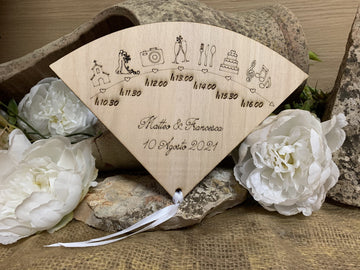 Ventaglio matrimonio in legno timeline 2