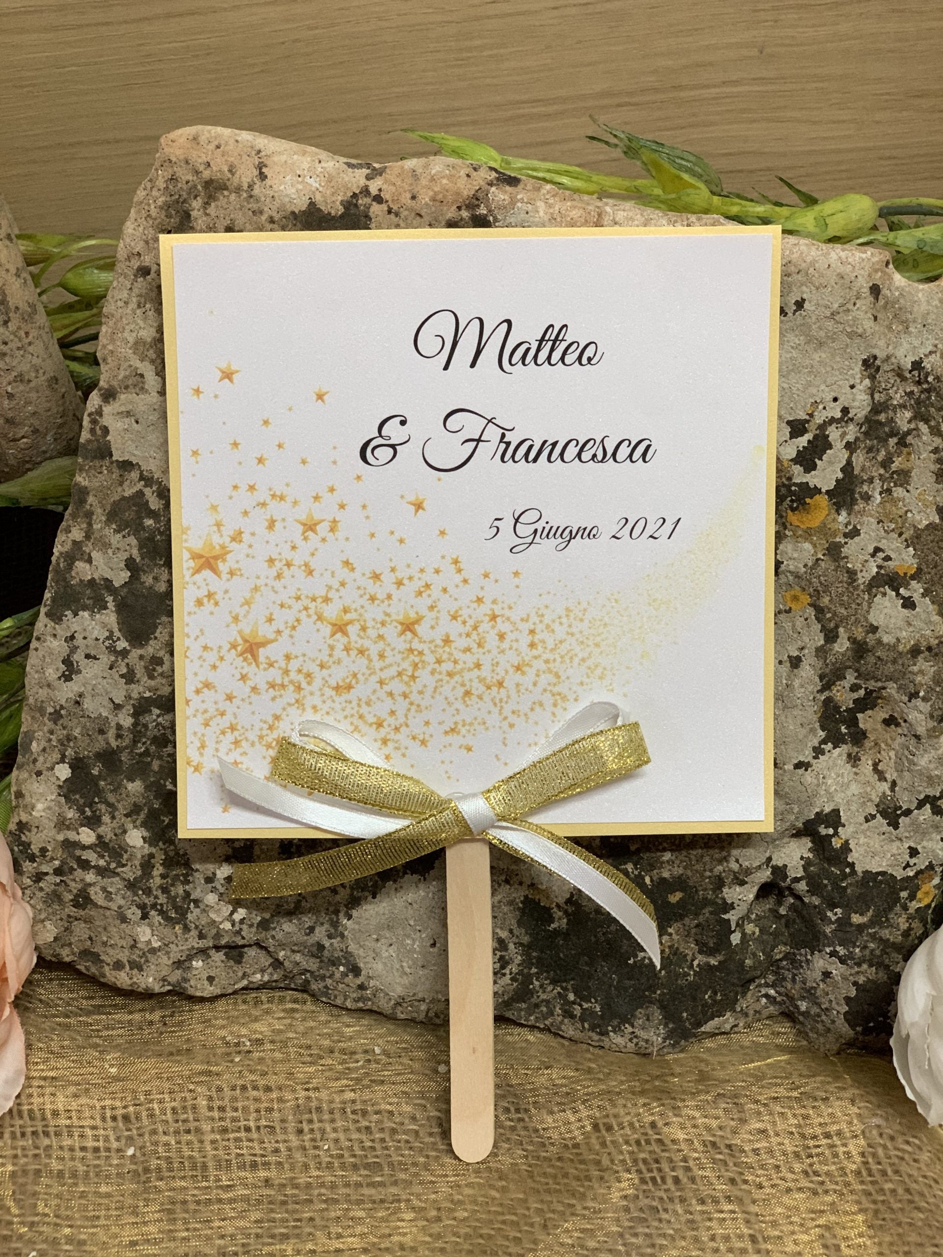 Ventaglio matrimonio tema stelle