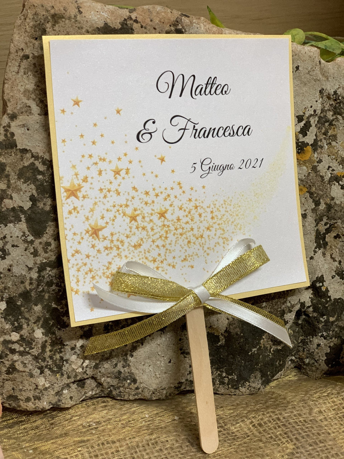 Ventaglio matrimonio tema stelle