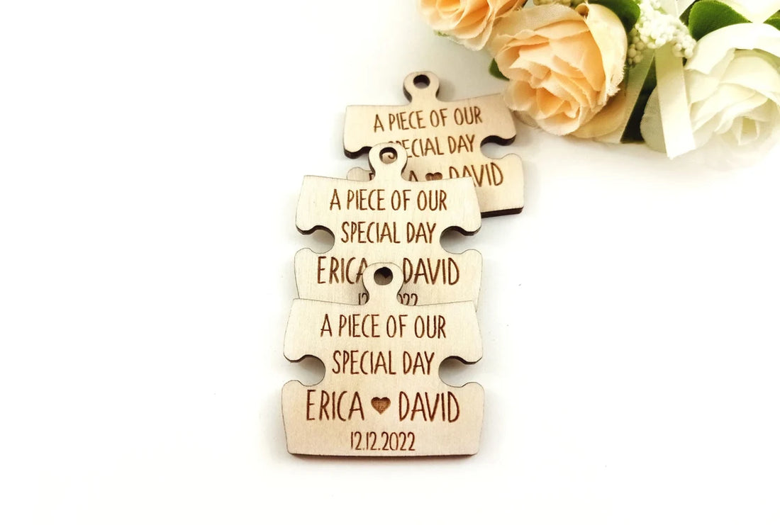 Tag bomboniere personalizzato puzzle Idea's Cottage