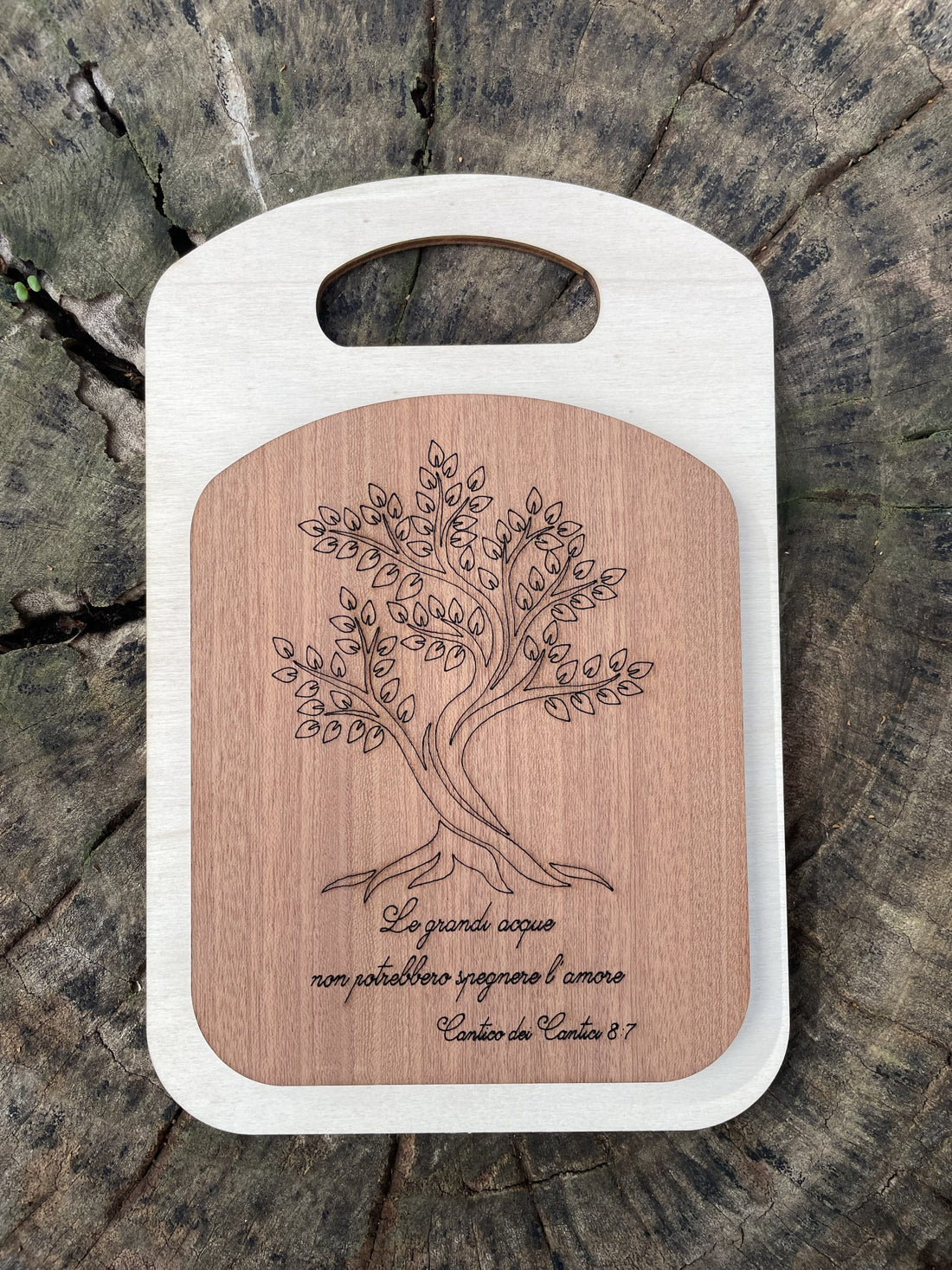 Bomboniera Tagliere Ulivo tema Natura Idea's Cottage