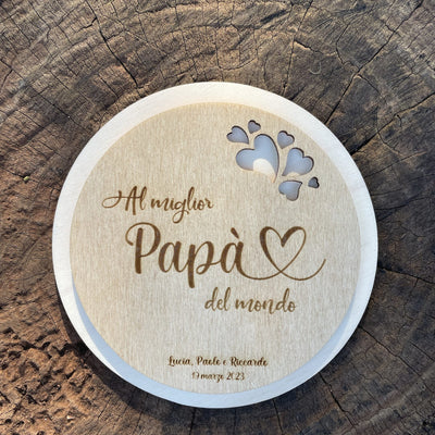 Sottopentola personalizzato per Papà con dedica Idea's Cottage