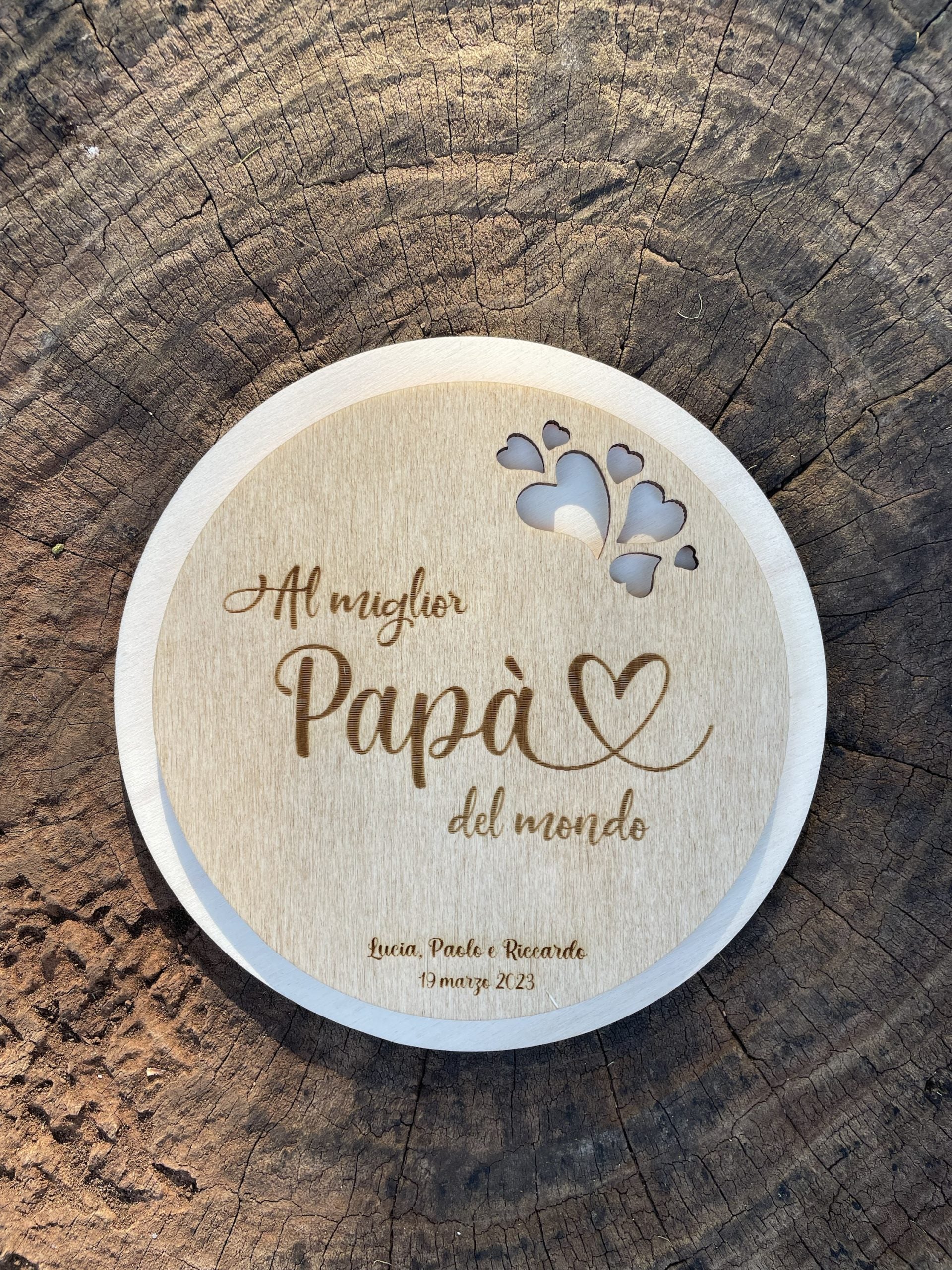 Sottopentola personalizzato per Papà con dedica Idea's Cottage