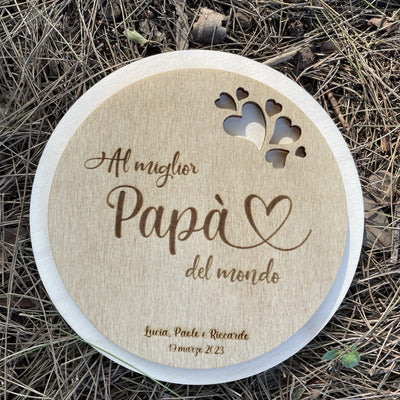 Sottopentola personalizzato per Papà con dedica Idea's Cottage