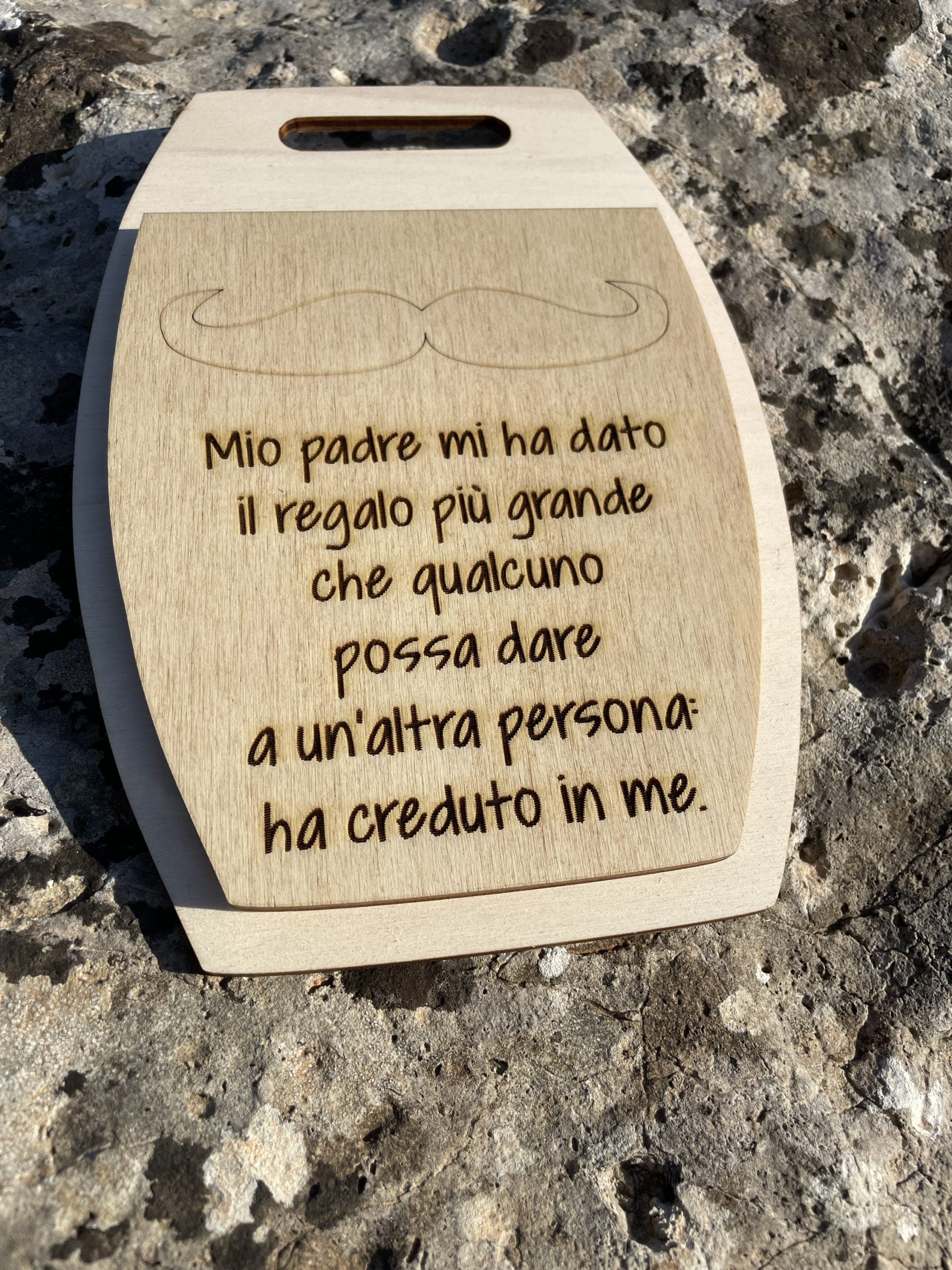 Tagliere personalizzato per Papà con dedica Idea's Cottage