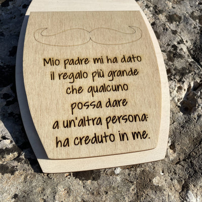 Tagliere personalizzato per Papà con dedica Idea's Cottage