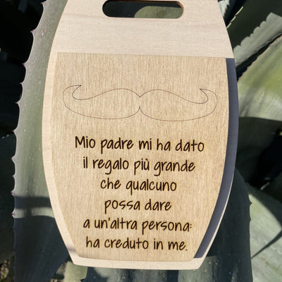 Tagliere personalizzato per Papà con dedica Idea's Cottage