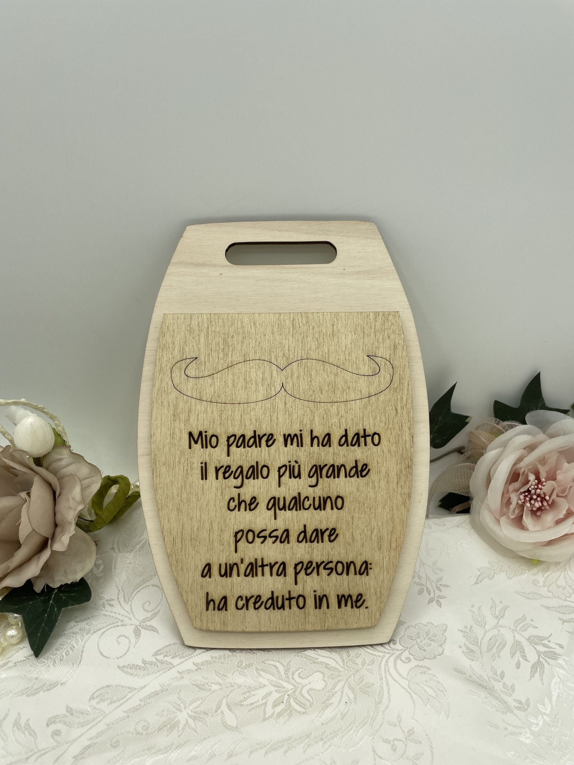 Tagliere personalizzato per Papà con dedica – Idea's Cottage