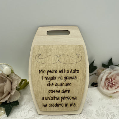 Tagliere personalizzato per Papà con dedica Idea's Cottage