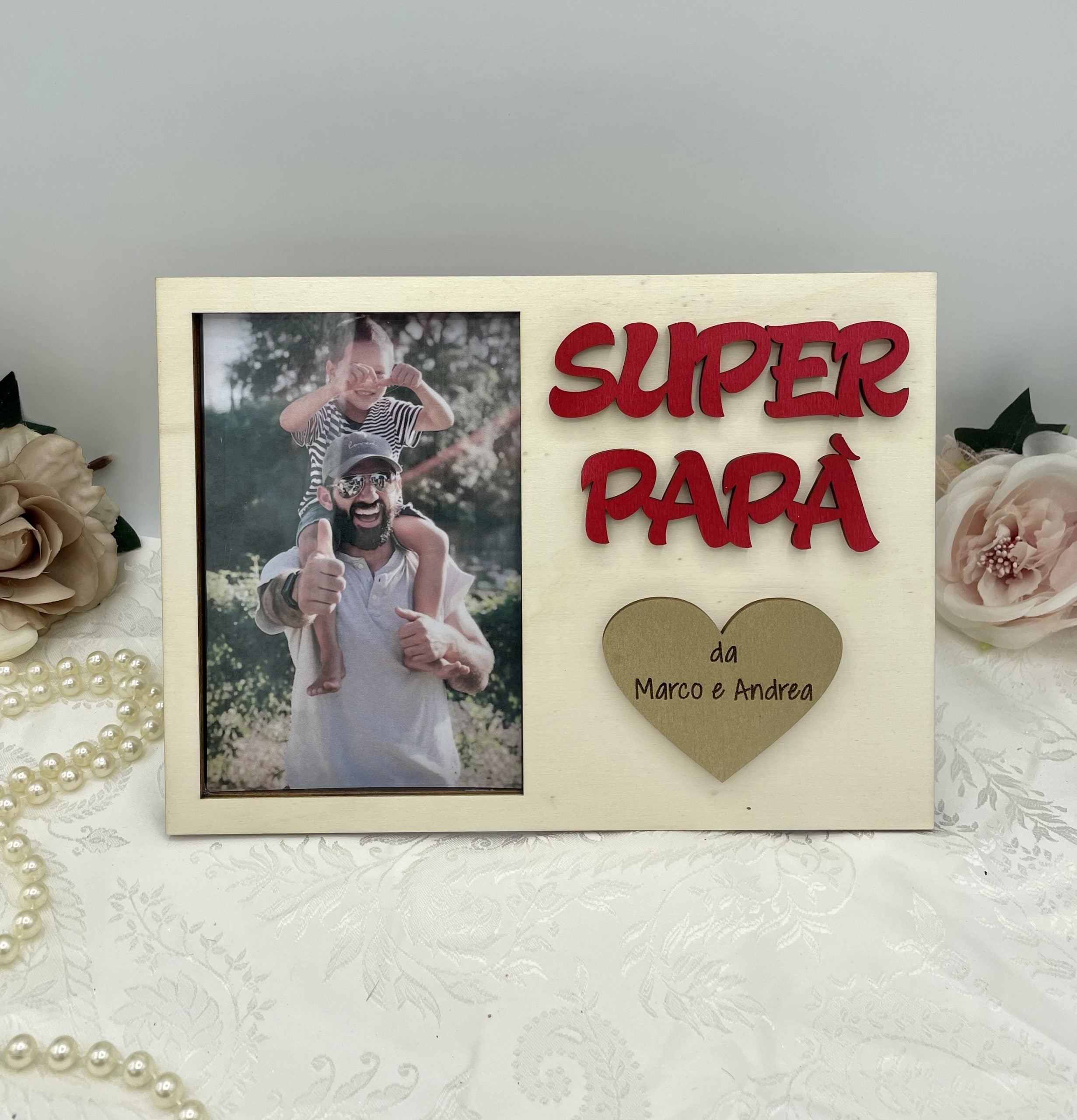 Portafoto personalizzato con dedica per Papà Idea's Cottage