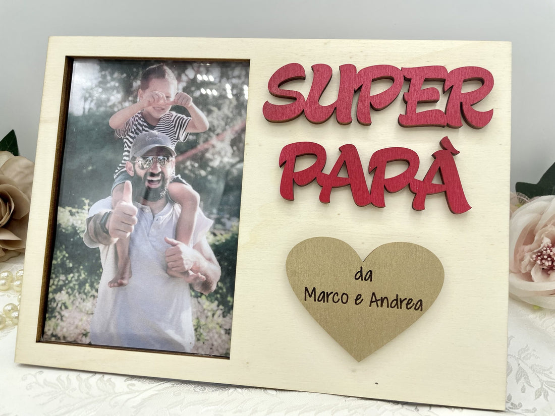 Portafoto personalizzato con dedica per Papà Idea's Cottage