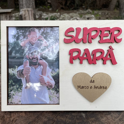 Portafoto personalizzato con dedica per Papà Idea's Cottage