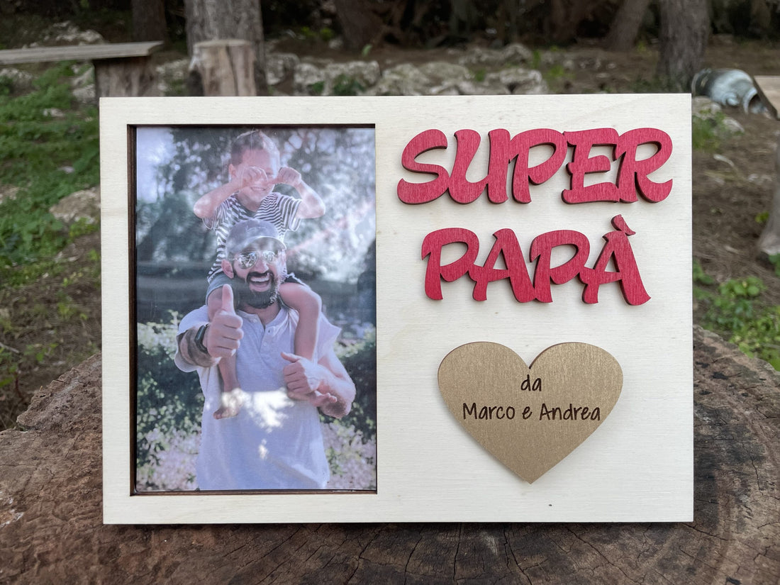 Portafoto personalizzato con dedica per Papà Idea's Cottage
