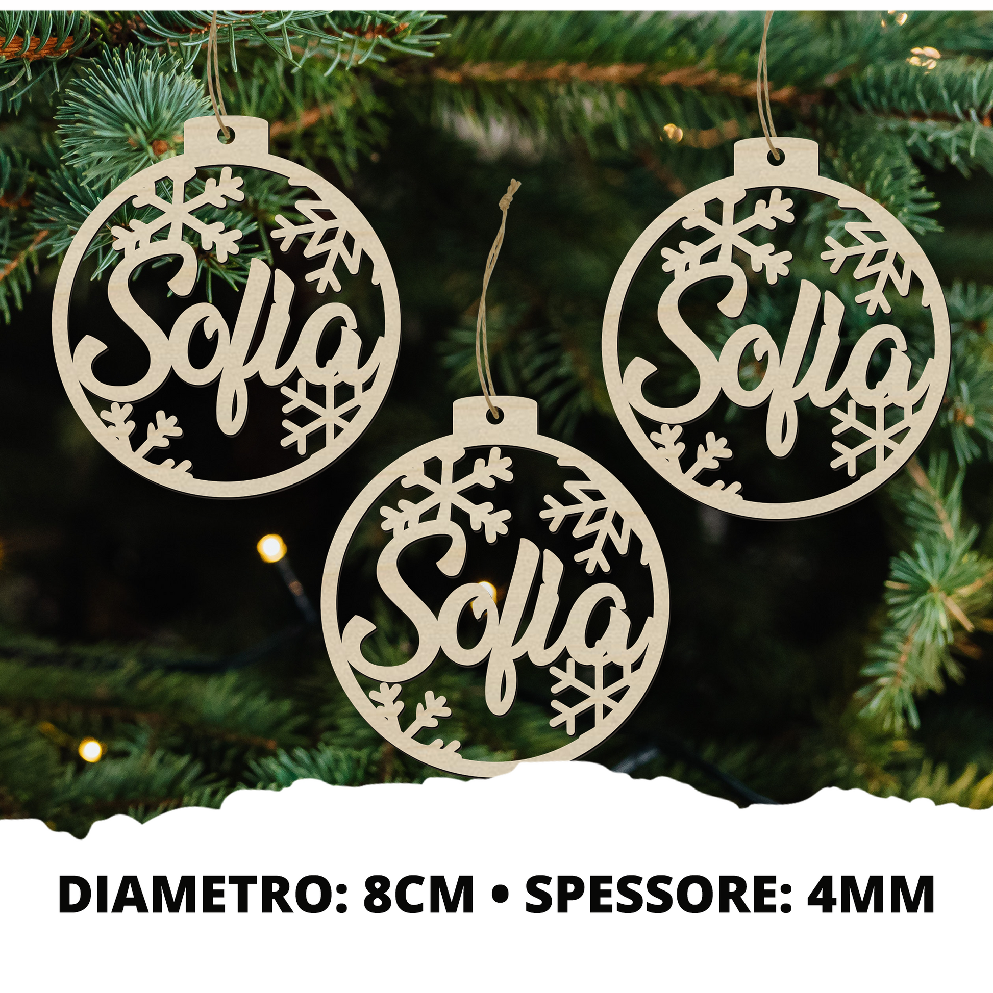 Pallina di natale personalizzabile decora il tuo albero in maniera unica Idea's Cottage