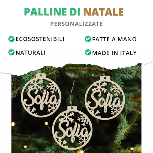 Pallina di natale personalizzabile decora il tuo albero in maniera unica Idea's Cottage