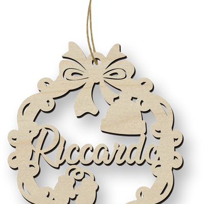 Fiocco di neve in legno di natale personalizzabile ideale per addobbi natalizzi Idea's Cottage