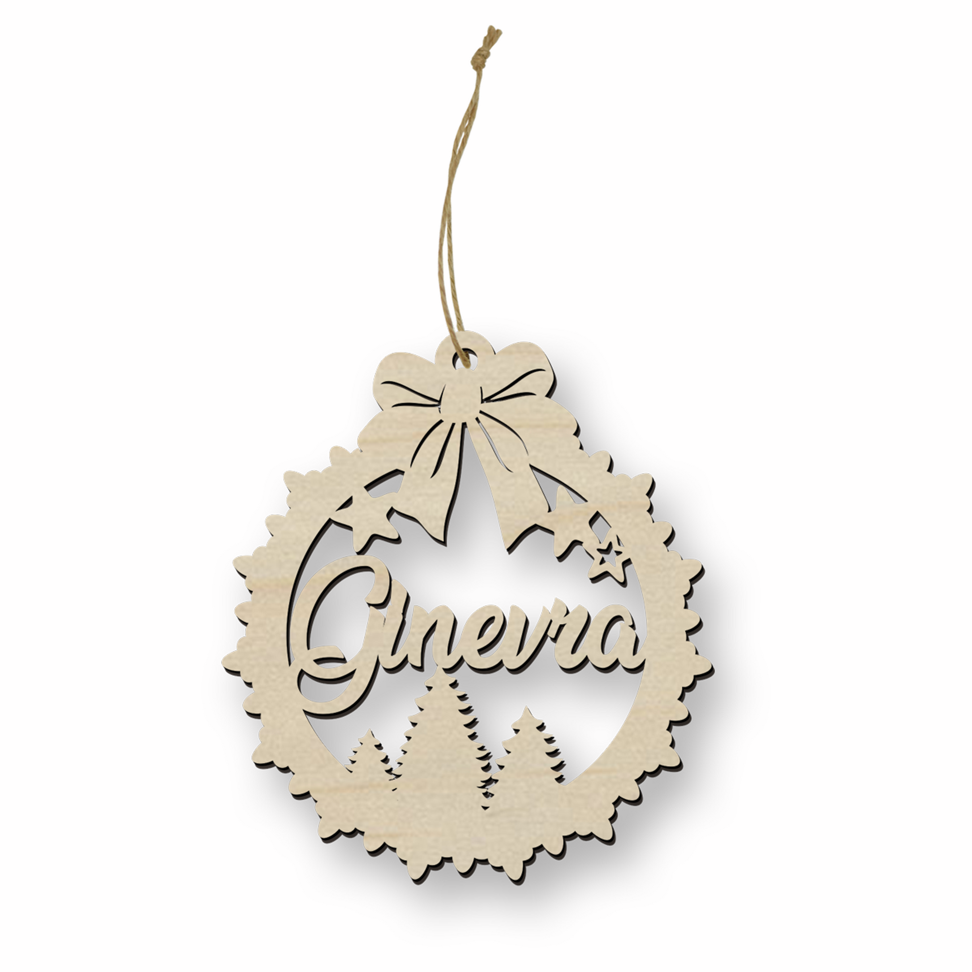 Decorazione di Natale personalizzabile con un nome ideale in legno per le decorazioni Natalizie Idea's Cottage