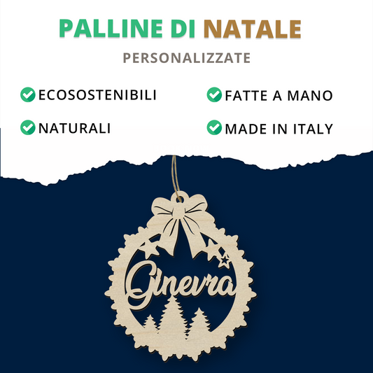 Decorazione di Natale personalizzabile con un nome ideale in legno per le decorazioni Natalizie Idea's Cottage