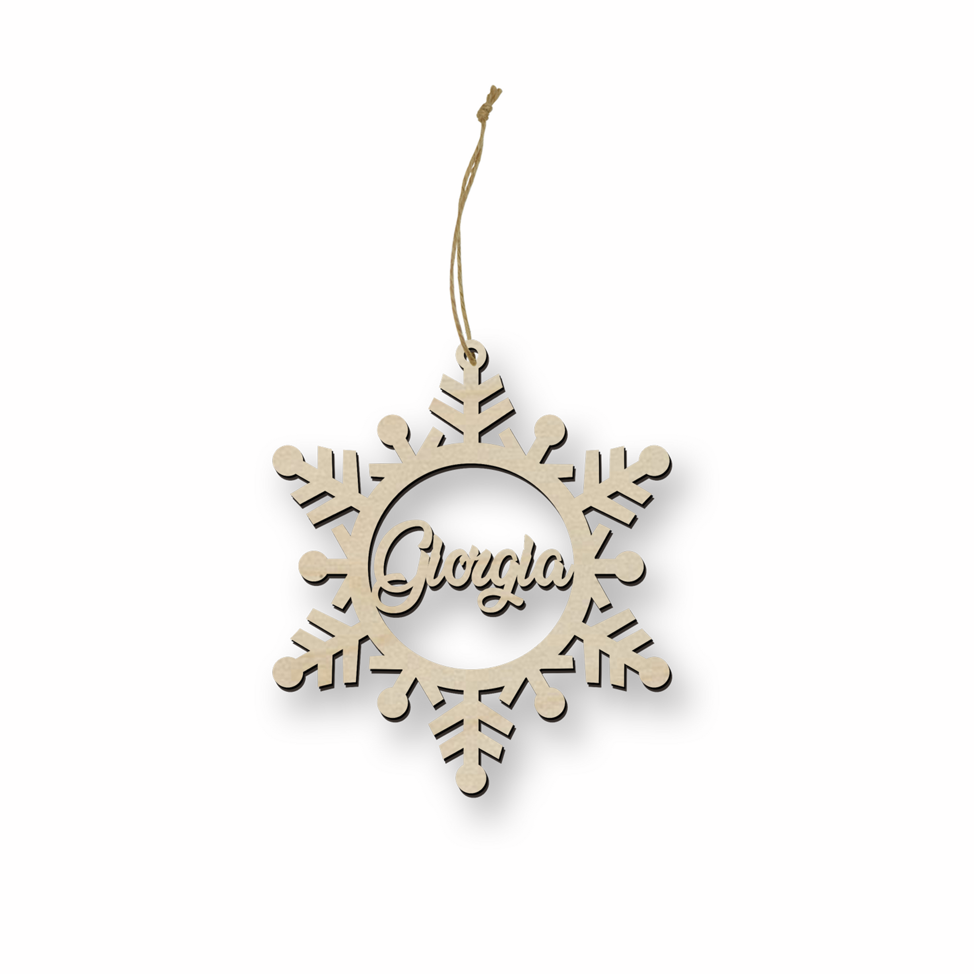 Pallina fiocco di neve per decorazioni natalizie personalizzate Tag regalo di NATALE Idea's Cottage