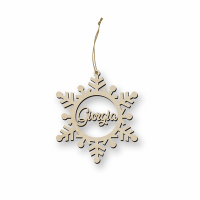 Pallina fiocco di neve per decorazioni natalizie personalizzate Tag regalo di NATALE Idea's Cottage