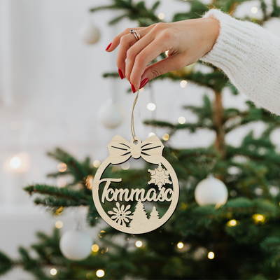 Decorazione di natale personalizzabile in legno decora il tuo albero in maniera unica Idea's Cottage