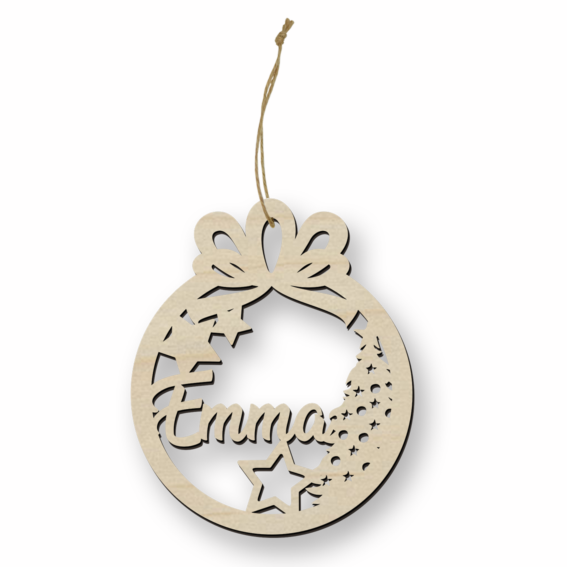 Pallina Natalizia in legno personalizzabile ideale per l'albero di Natale Idea's Cottage