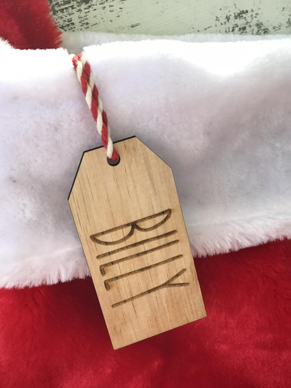 tag nome etichetta calza di natale Idea's Cottage